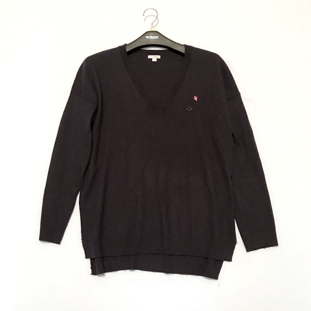 GAP V-neck Long Sleeve Sweater Dark Blue